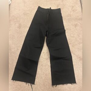 BRAND NEW ZARA BLACK WIDE LEG JEANS